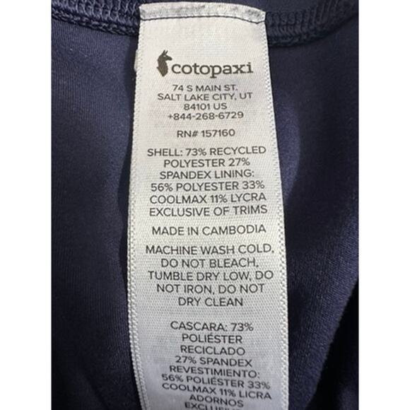 COTOPAXI Mari Bike Short / Navy Blue High-Waisted Athletic Performance Shorts M - Picture 7 of 8